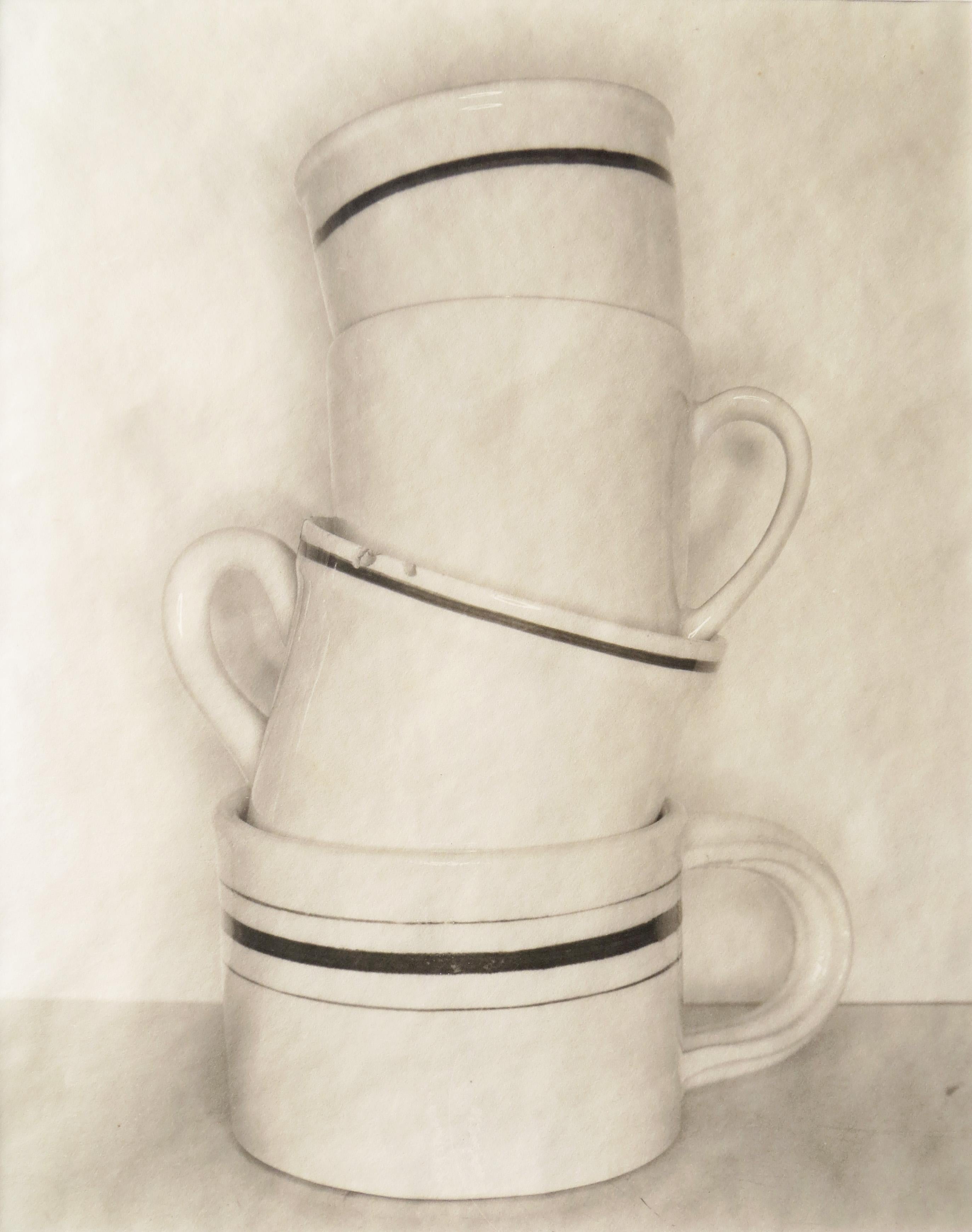 Untitled (Stacked Cups) - Realist Photograph by Jed Devine