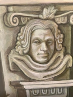 Belle et Bête, JED, 2018, peinture à l'huile encadrée, figurative, fictionnelle.