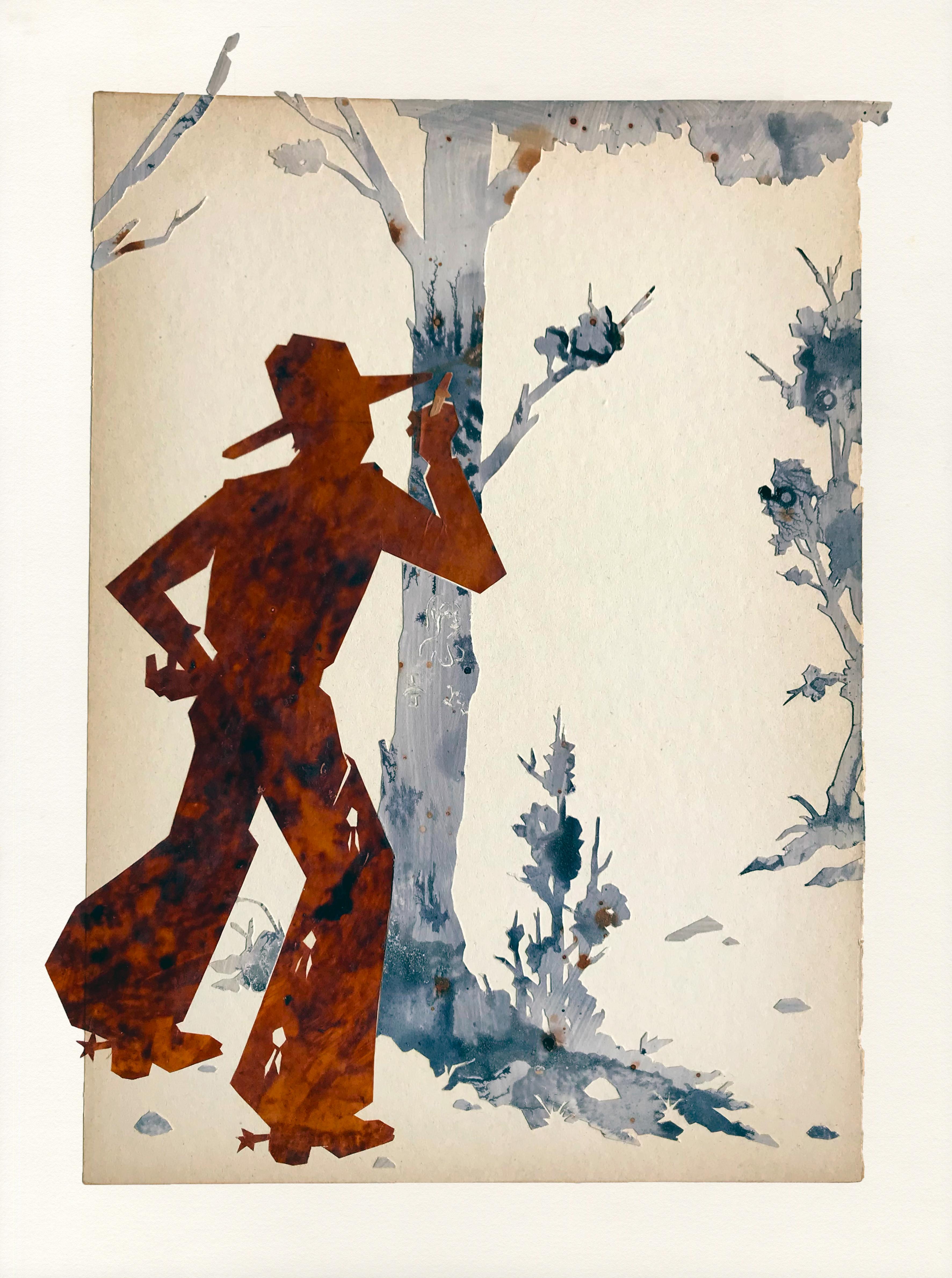 Jed Webster Smith  Figurative Painting – Cowboy XIII mit Muschelverschluss