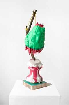 "An Exact Record Of How It Happened", Green, Red, and White Sculpture