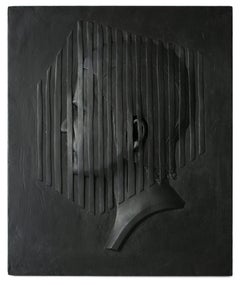"An Irregular Plot", Figurative, Wall-Hanging Sculpture, Portrait, Profile
