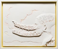 "Armatura in costume", scultura in gesso rinforzato, ritratto, figura umana modificata