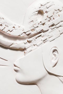 Frequent Flyer ", Reinforced Plaster Sculpture, Altered Human Figure, Portrait