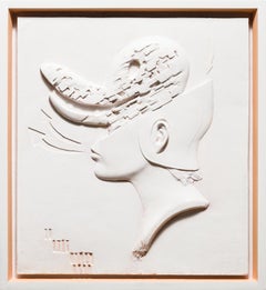Frequent Flyer ", Reinforced Plaster Sculpture, Altered Human Figure, Portrait