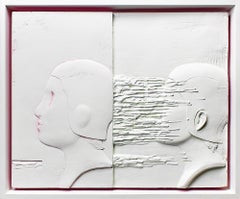 "Silicon Valley", Reinforced Plaster Sculpture, Altered Human Figure, Portrait