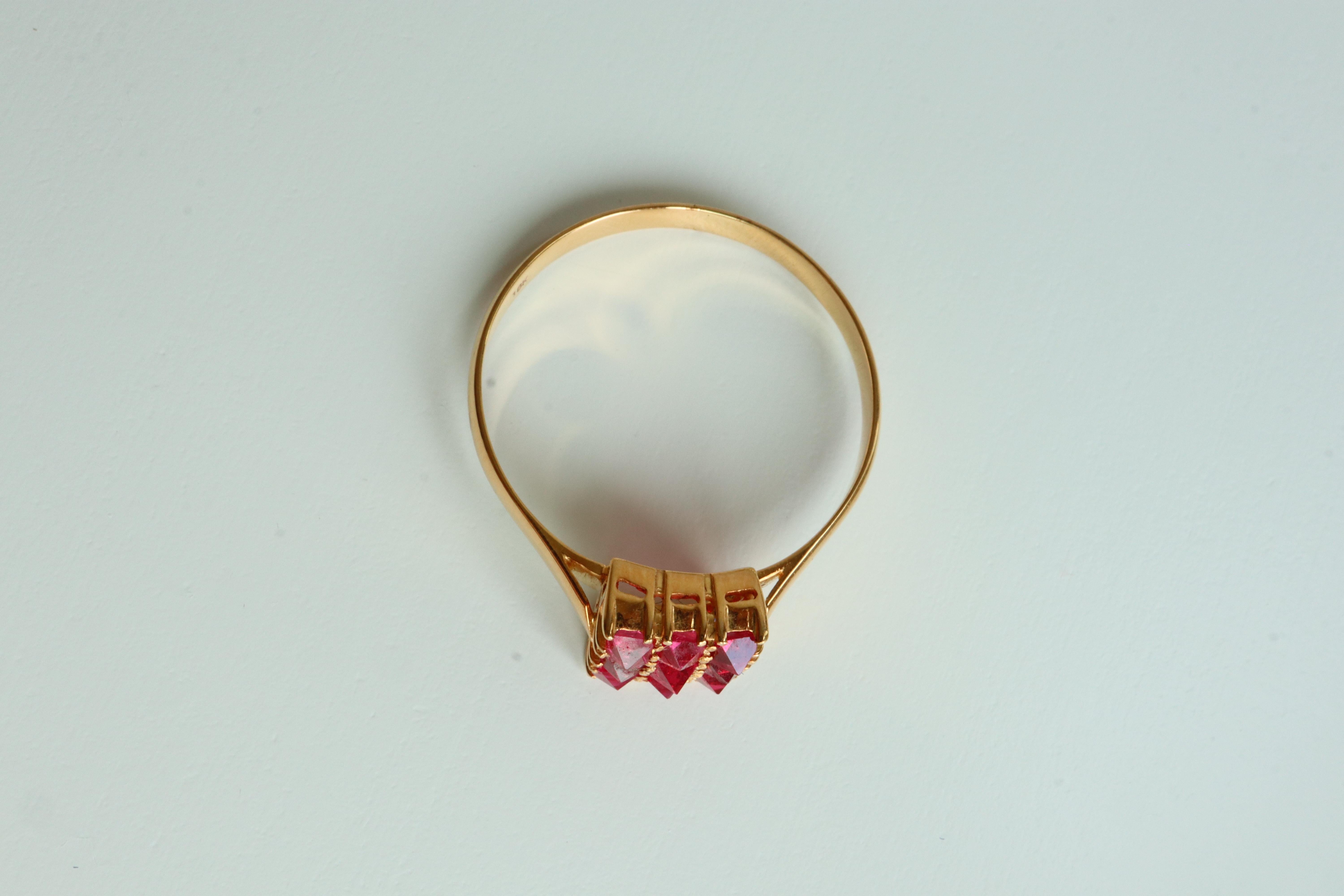 Jedi Angel Cut Spinell Ring in 18k massivem Gold im Angebot 4