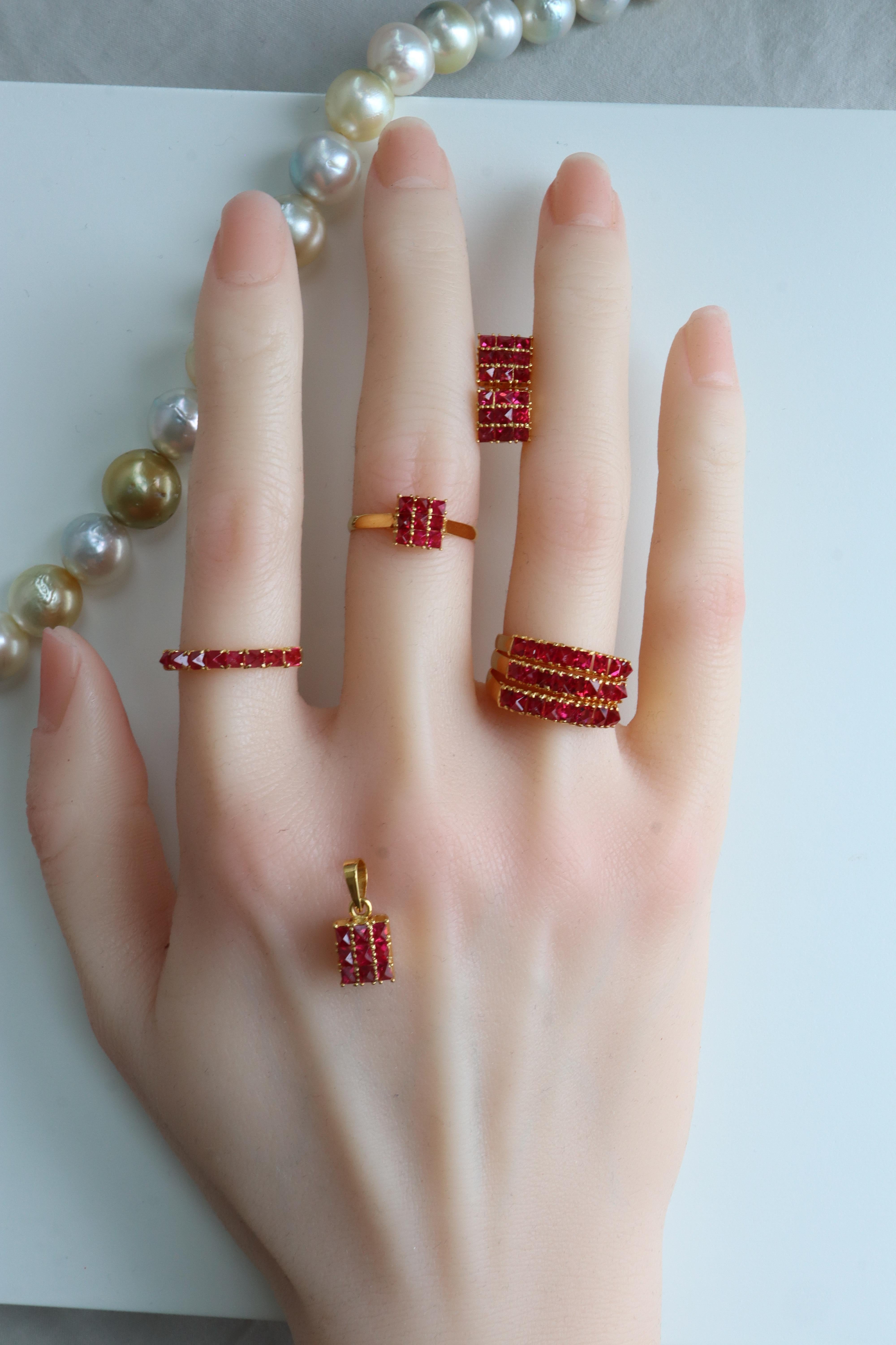 De las mujeres Anillo Jedi de espinela talla ángel en oro macizo de 18 quilates en venta