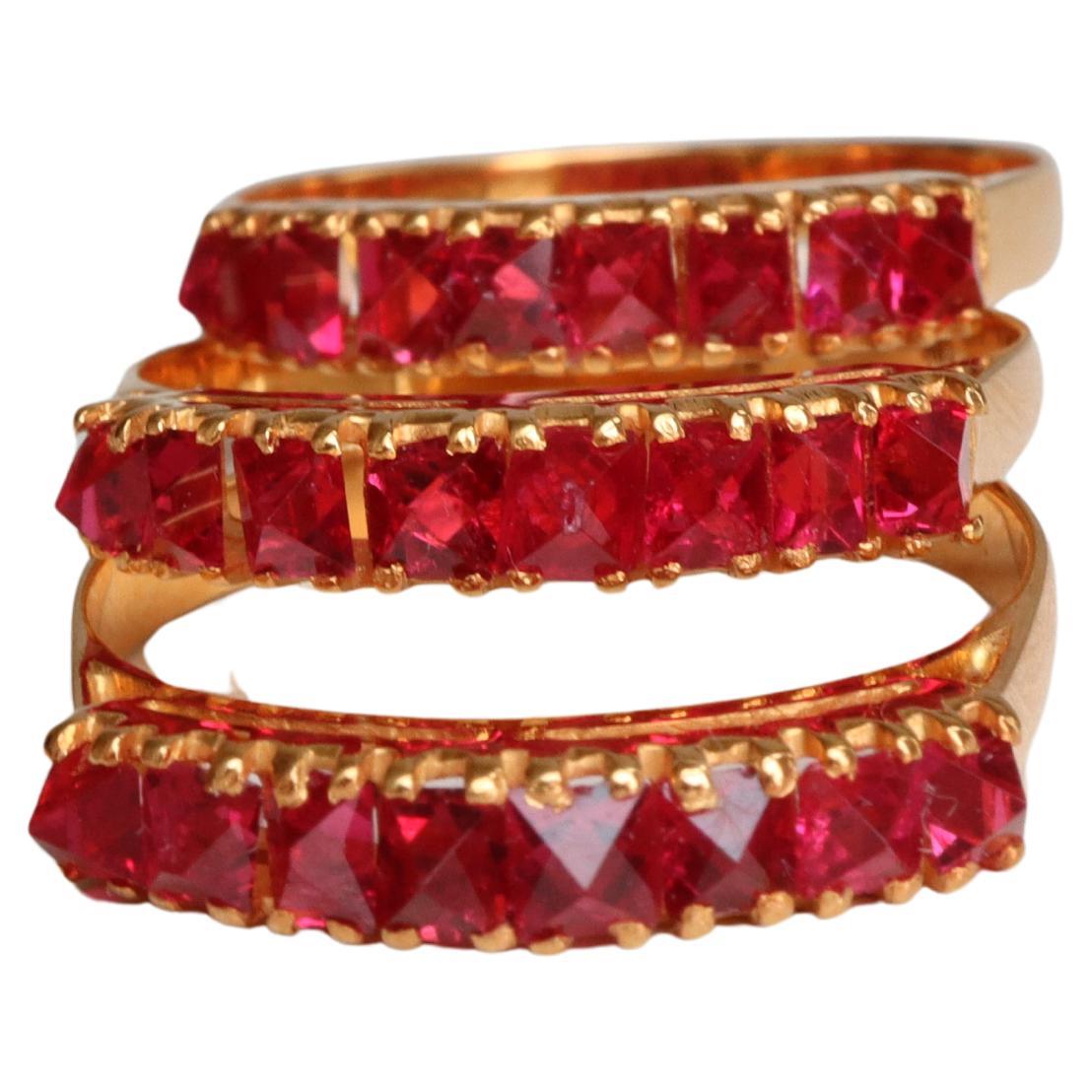 Anillo Jedi de espinela talla ángel en oro macizo de 18 quilates en venta