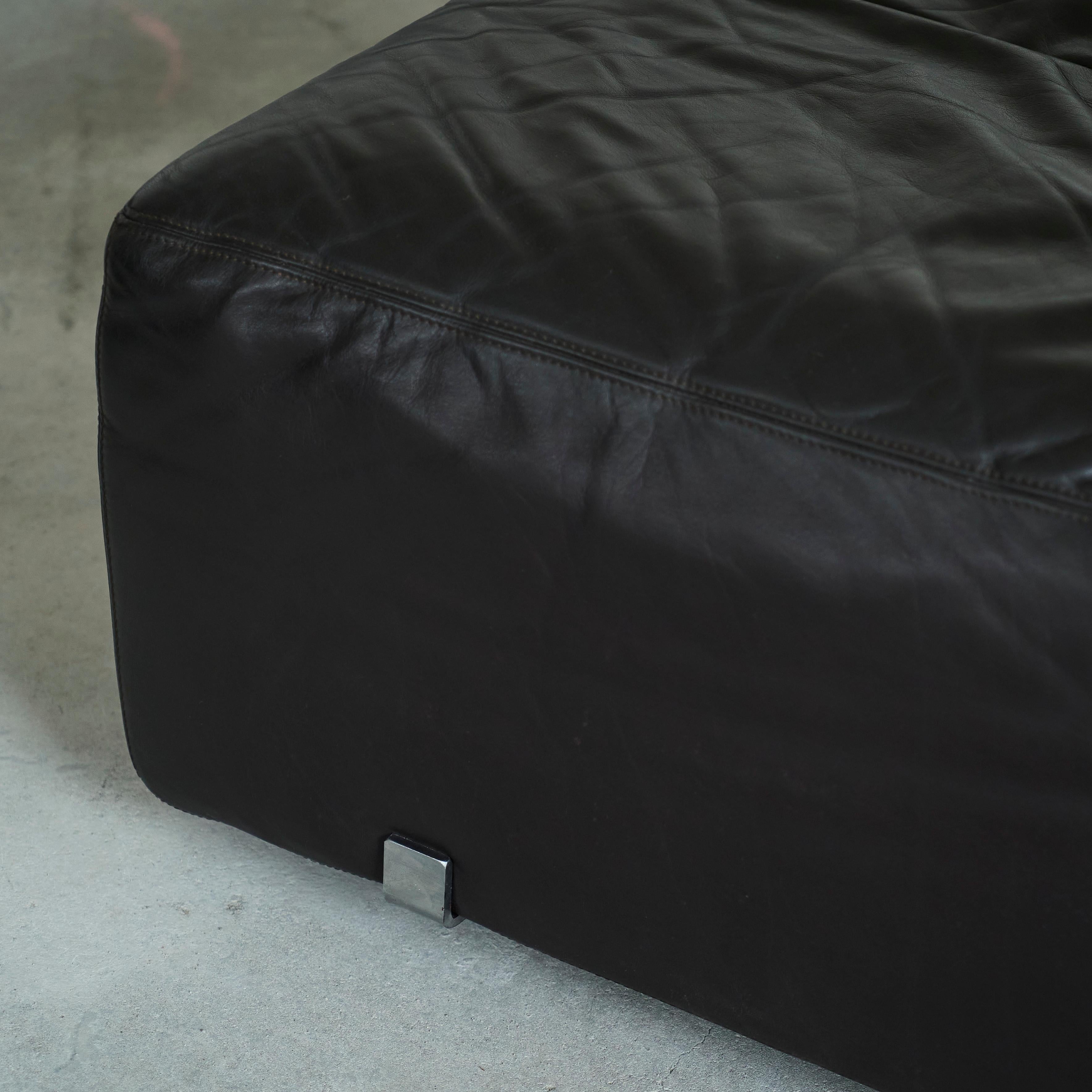 Ensemble canapé sectionnel en cuir par Durlet Belgique années 1970 en vente 6