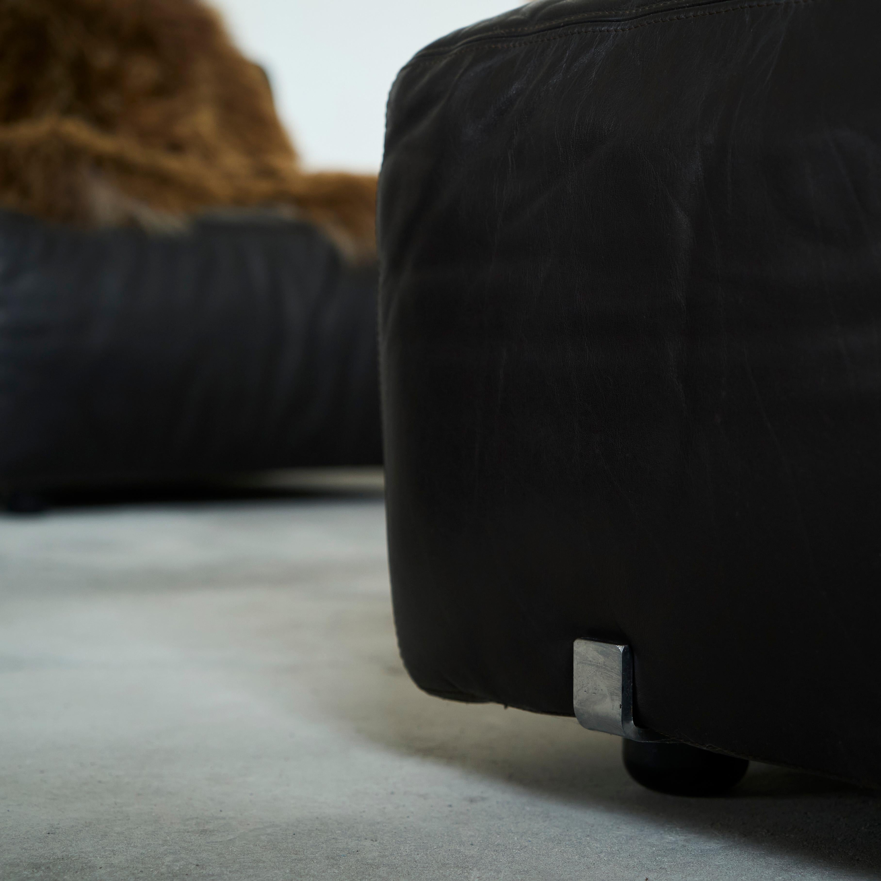 Ensemble canapé sectionnel en cuir par Durlet Belgique années 1970 Bon état - En vente à Tilburg, NL