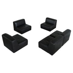 Sectional Sofa Set in Leather by Durlet Belgium 1970s