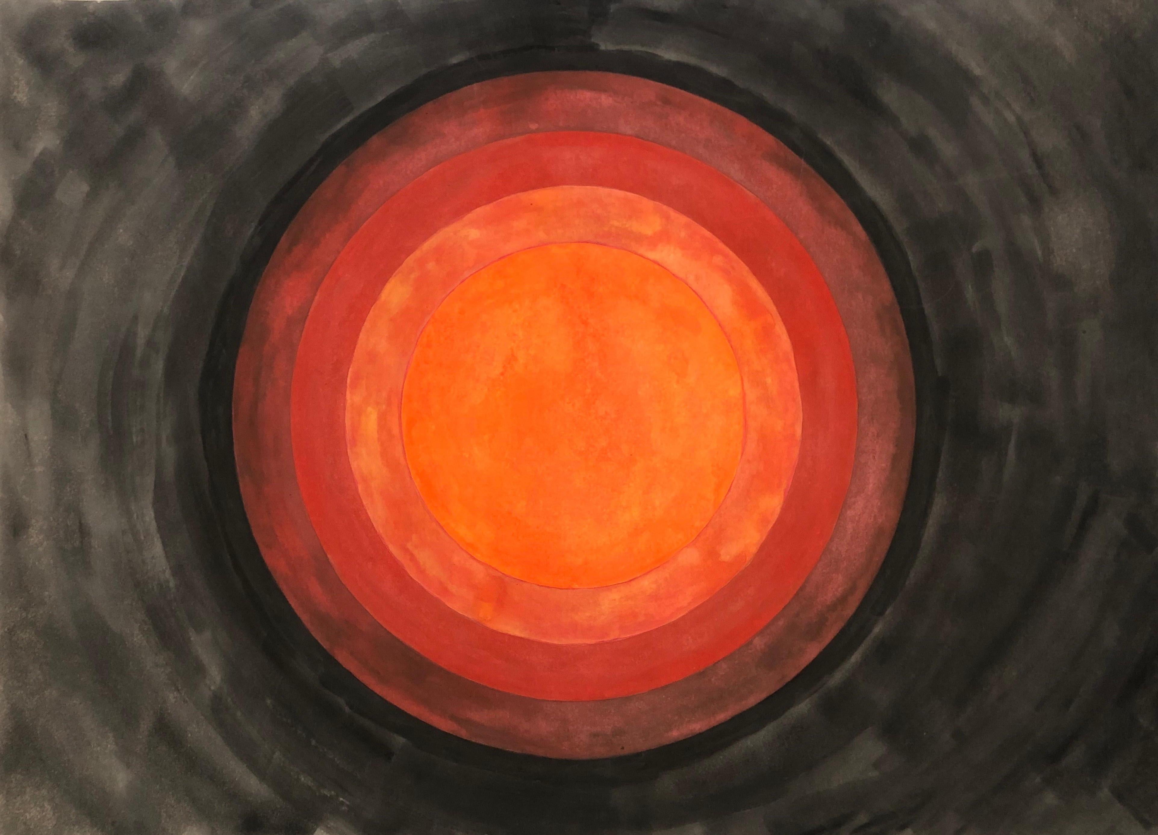 Jeet Aulakh Abstract Painting - Chatra Chakra Abstract Biomorphic Modern Canadian Indian Color Field Painting