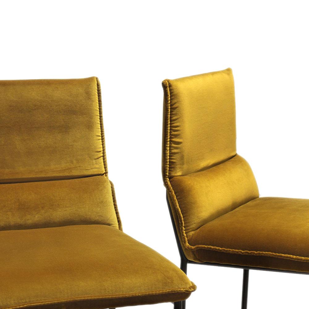 Portuguese Jeeves - 21st Century Designed by Collector Studio Bar Chair Fabric, Set of 2 For Sale