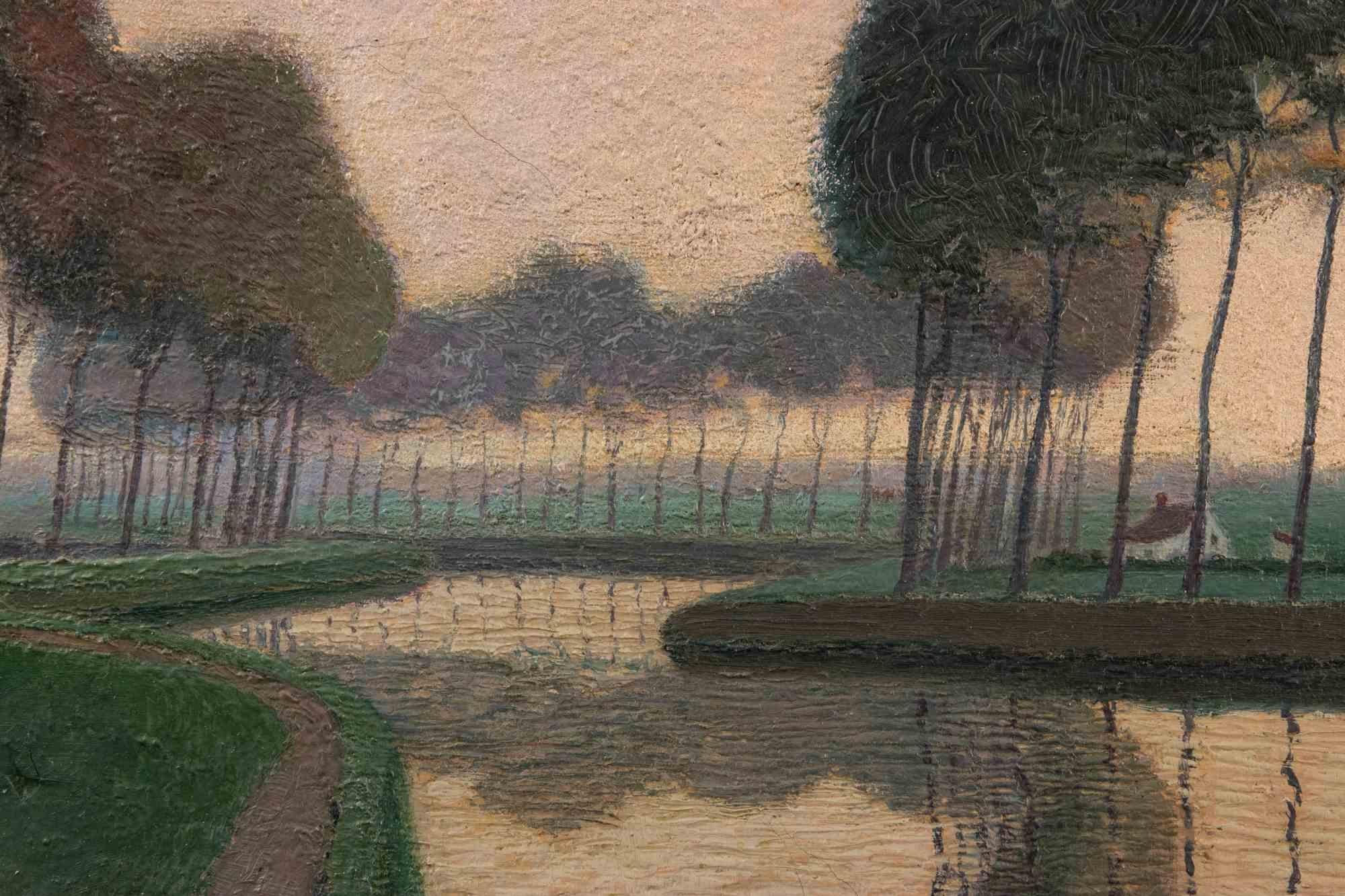 Oil on canvas realized by Jef De Pauw (1888-1930) in 1925.
Hand signed and dated.

Includes a beautiful wooden frame cm. 83x103.

