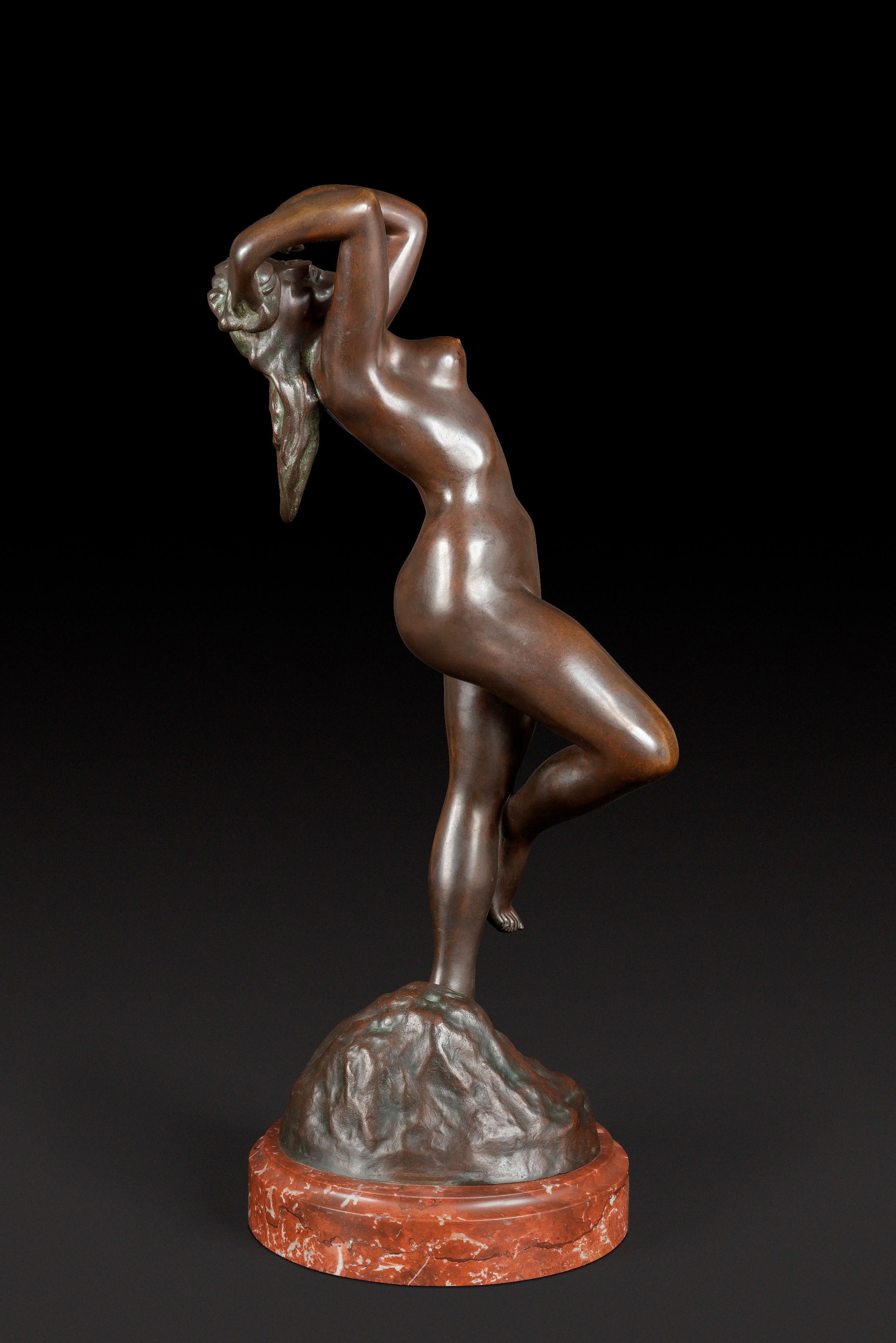 Bronzo JEF LAMBEAUX (1852 - 1908) Statua di bronzo 