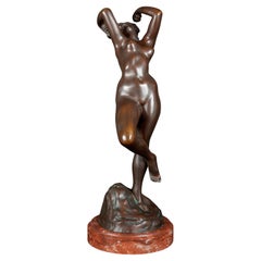 JEF LAMBEAUX (1852 - 1908) Statue en bronze "LA DANSEUSE AUX CASTANETS"