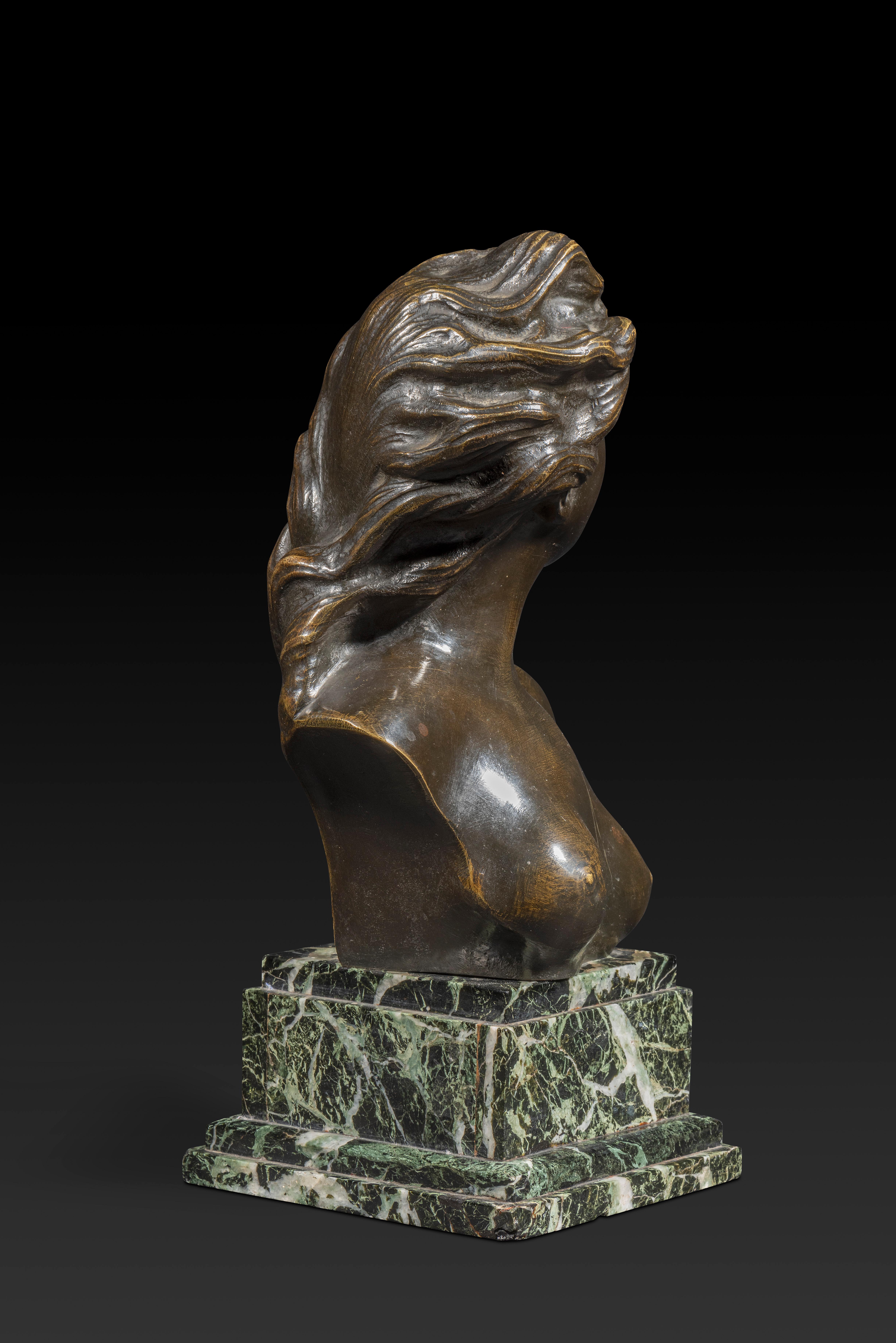 JEF LAMBEAUX (1852-1908) « Buste of a Young Woman » en bronze en vente 1