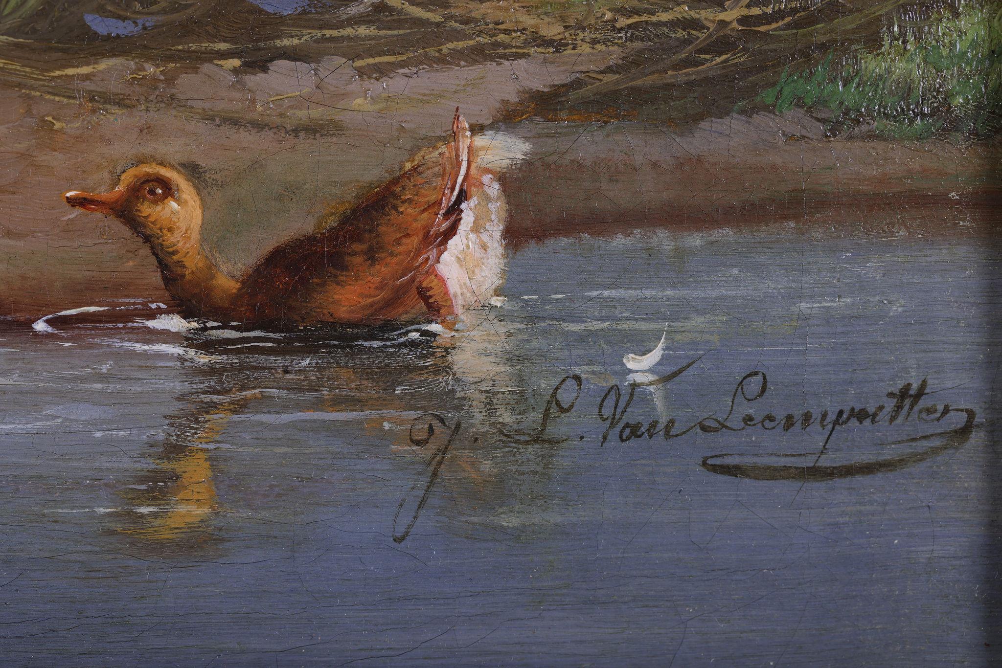 « Chickens and Birds », une peinture à l'huile en vente 1