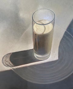 Glass of Milk - Still-life Oil Painting with Glass of Milk