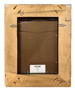 Colonna di luce - Fenomeno ottico atmosferico, dipinto a olio con cornice