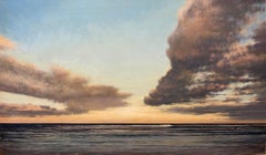 Sonnenuntergang in der Aliomanu Bay, Kauai - Wasser und Himmel treffen sich mit sonnengeküssten Wolken