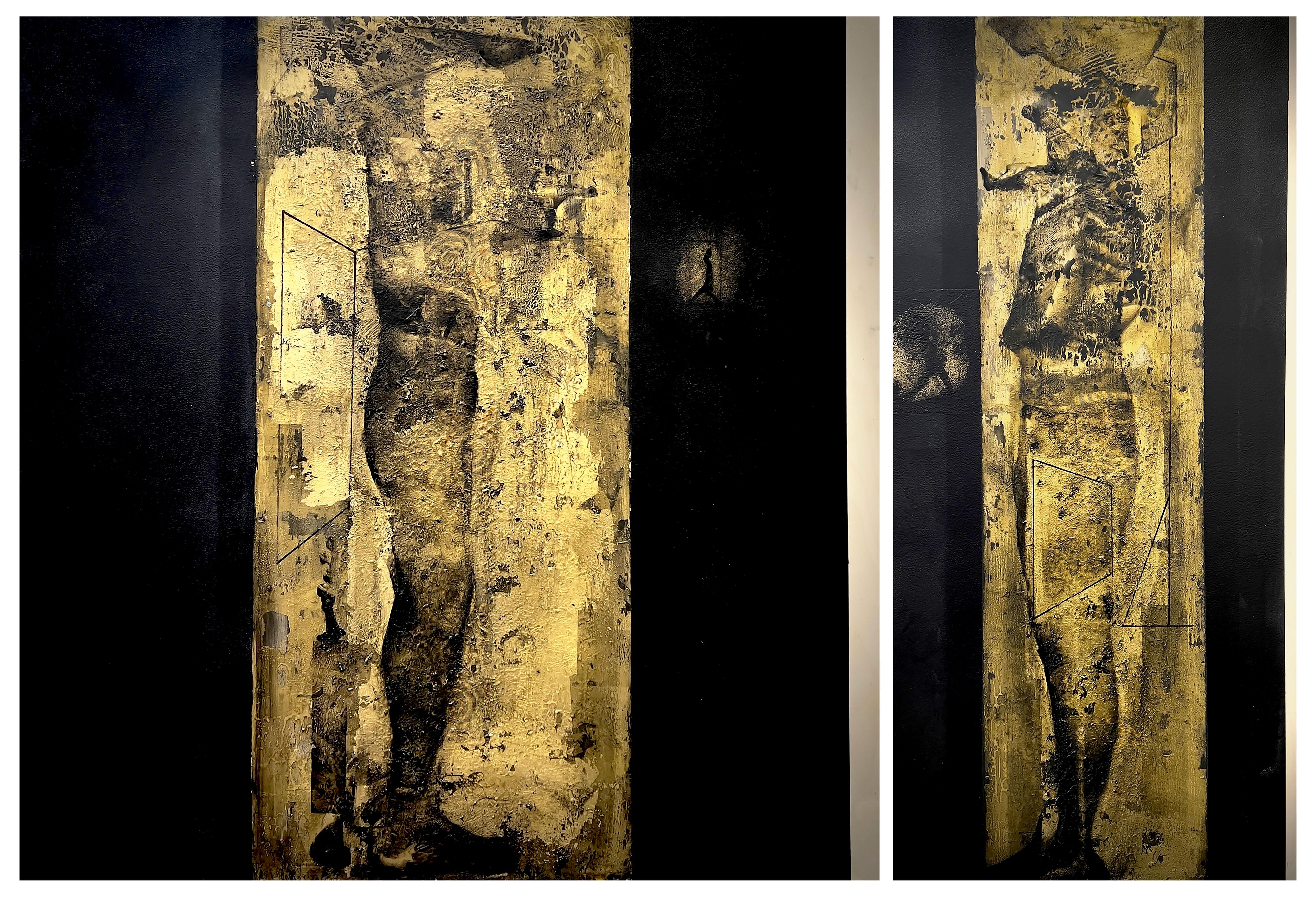 Jeff Bertoncino Abstract Painting – Diptyque