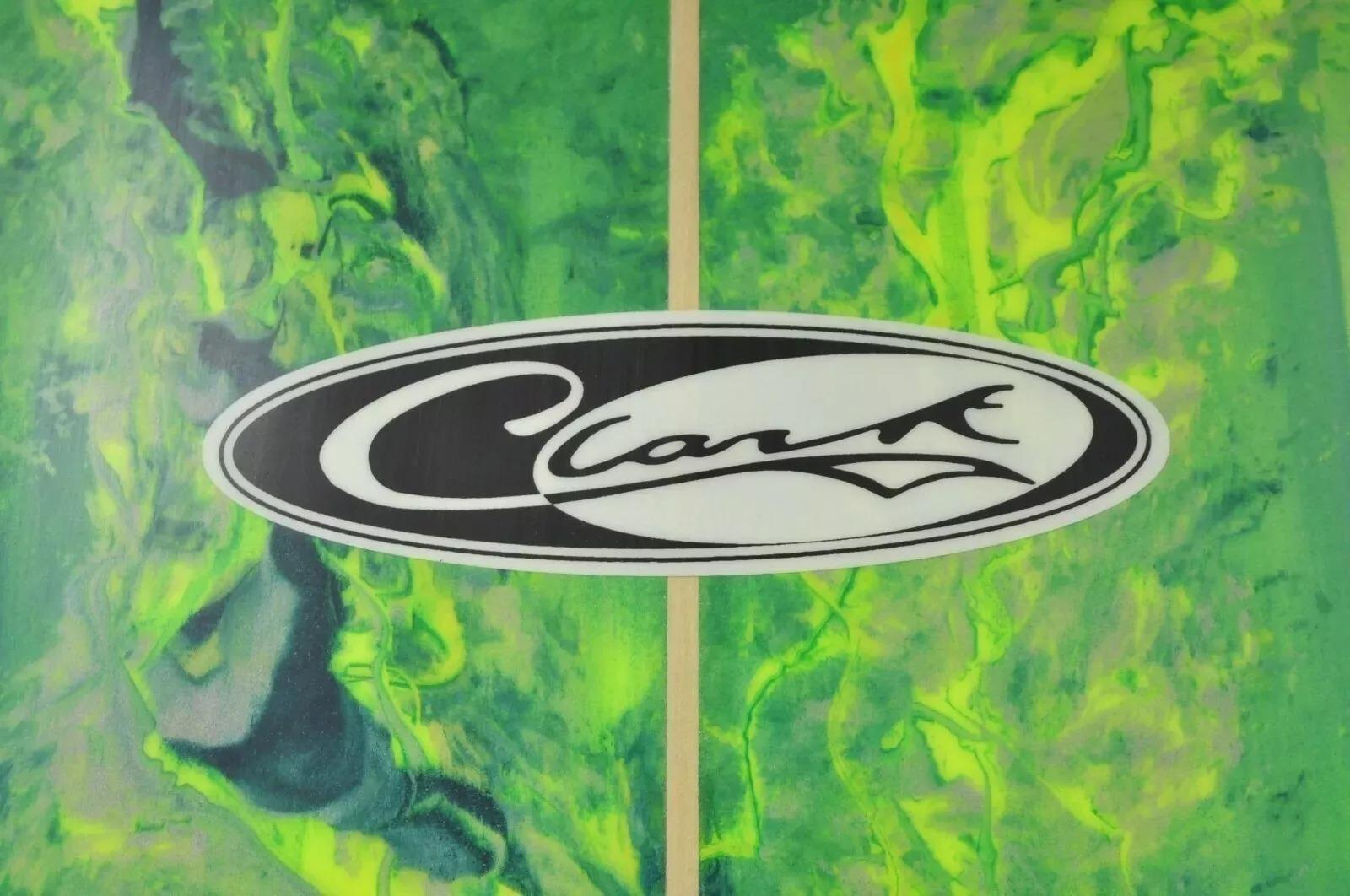 Sconosciuto Tavola da surf Jeff Clark firmata Global Glassing Greene & Greene Bigli Mavericks Big Wave Guns in vendita