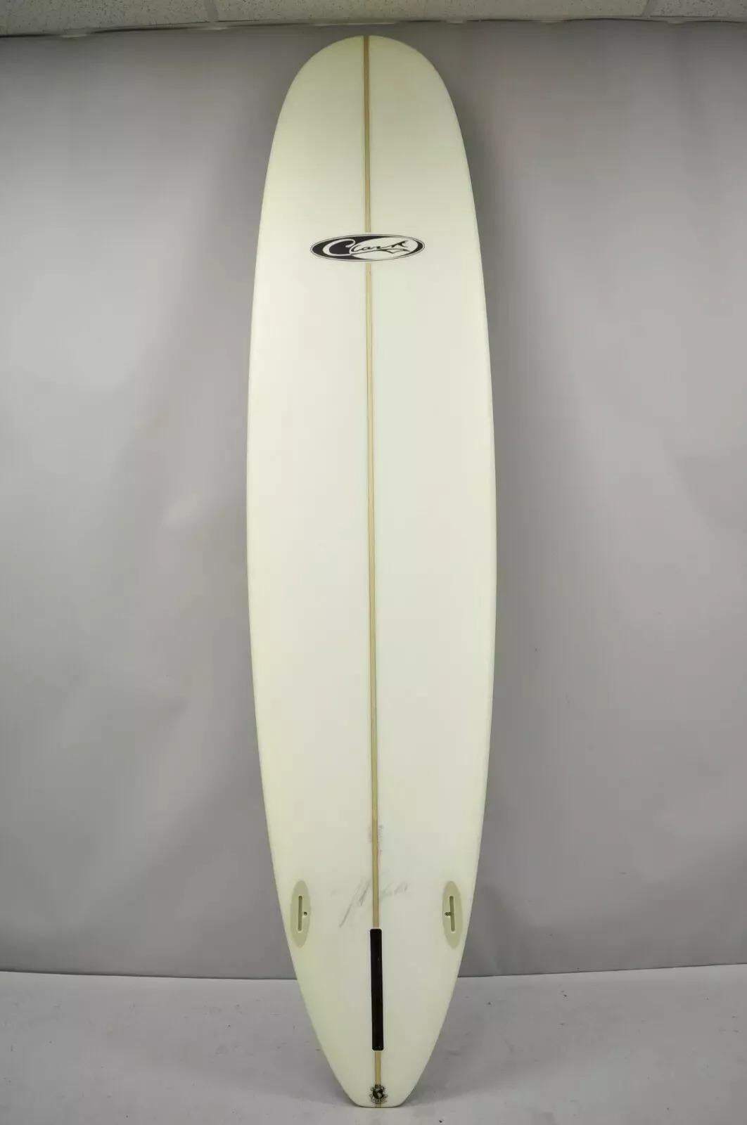 Vetroresina Tavola da surf Jeff Clark firmata Global Glassing Greene & Greene Bigli Mavericks Big Wave Guns in vendita