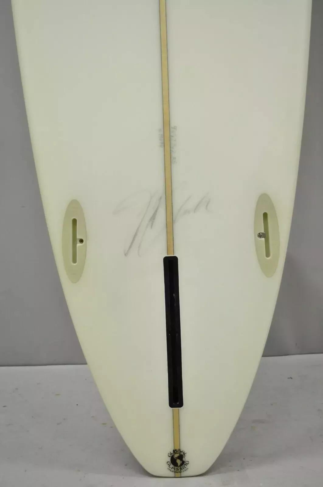 Tavola da surf Jeff Clark firmata Global Glassing Greene & Greene Bigli Mavericks Big Wave Guns in vendita 1