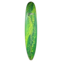 Planche de surf Mavericks Big Wave Guns signée Global Glassing en marbre vert