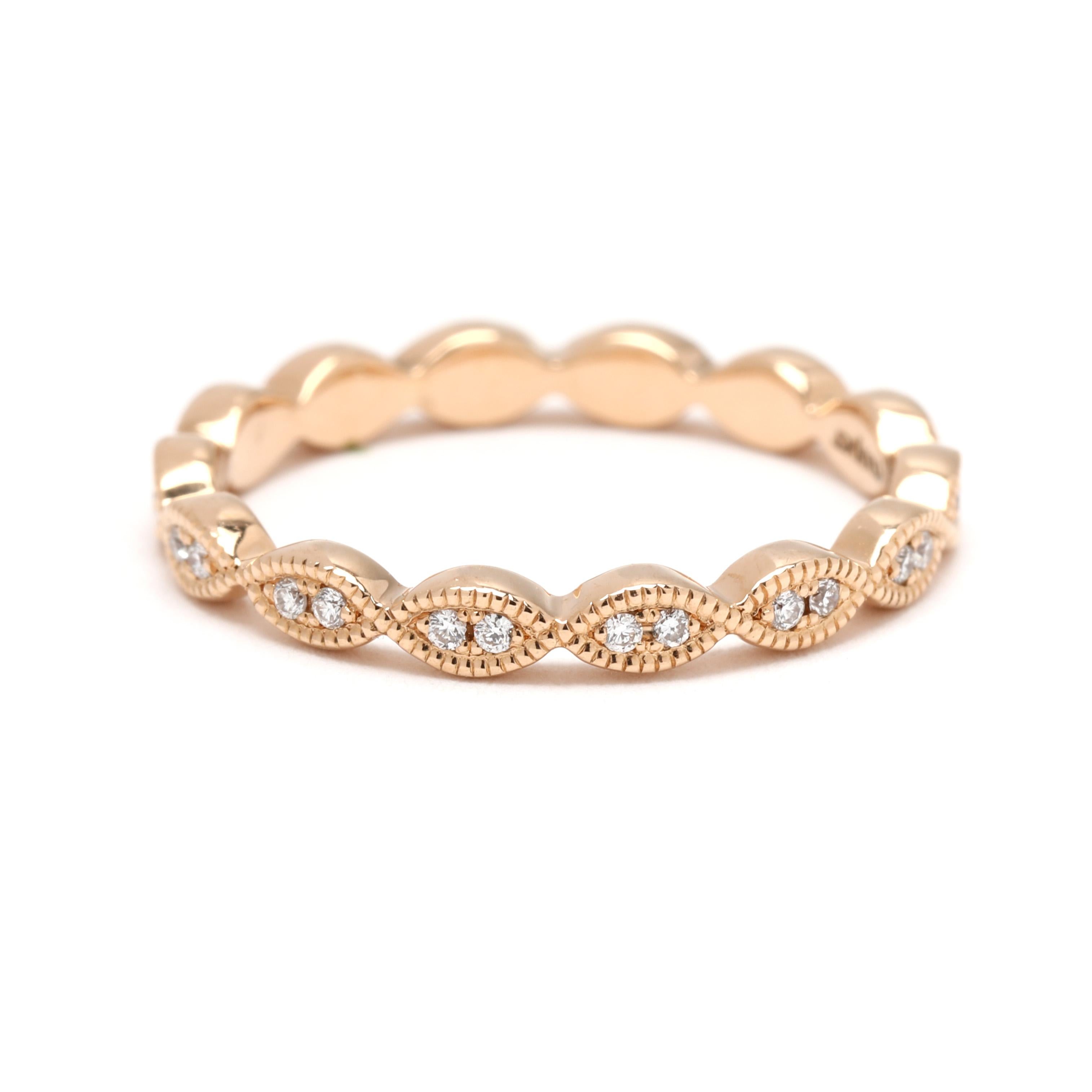 Jeff Cooper .12ctw Diamond Band Ring, 18k Yellow Gold, Ring Size 4