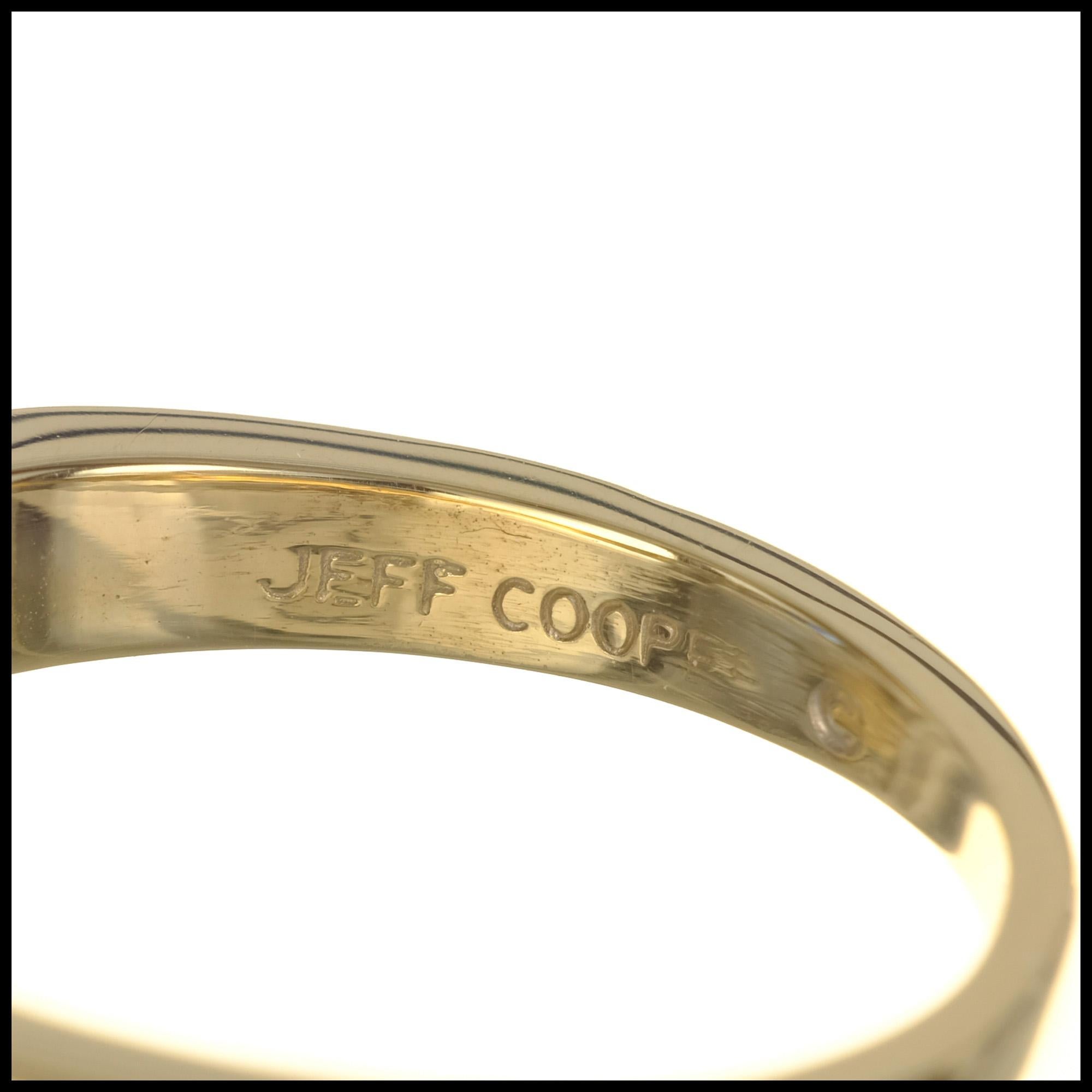 Jeff Cooper GIA Certified 3.33 Carat Sapphire Diamond Platinum Engagement Ring 1
