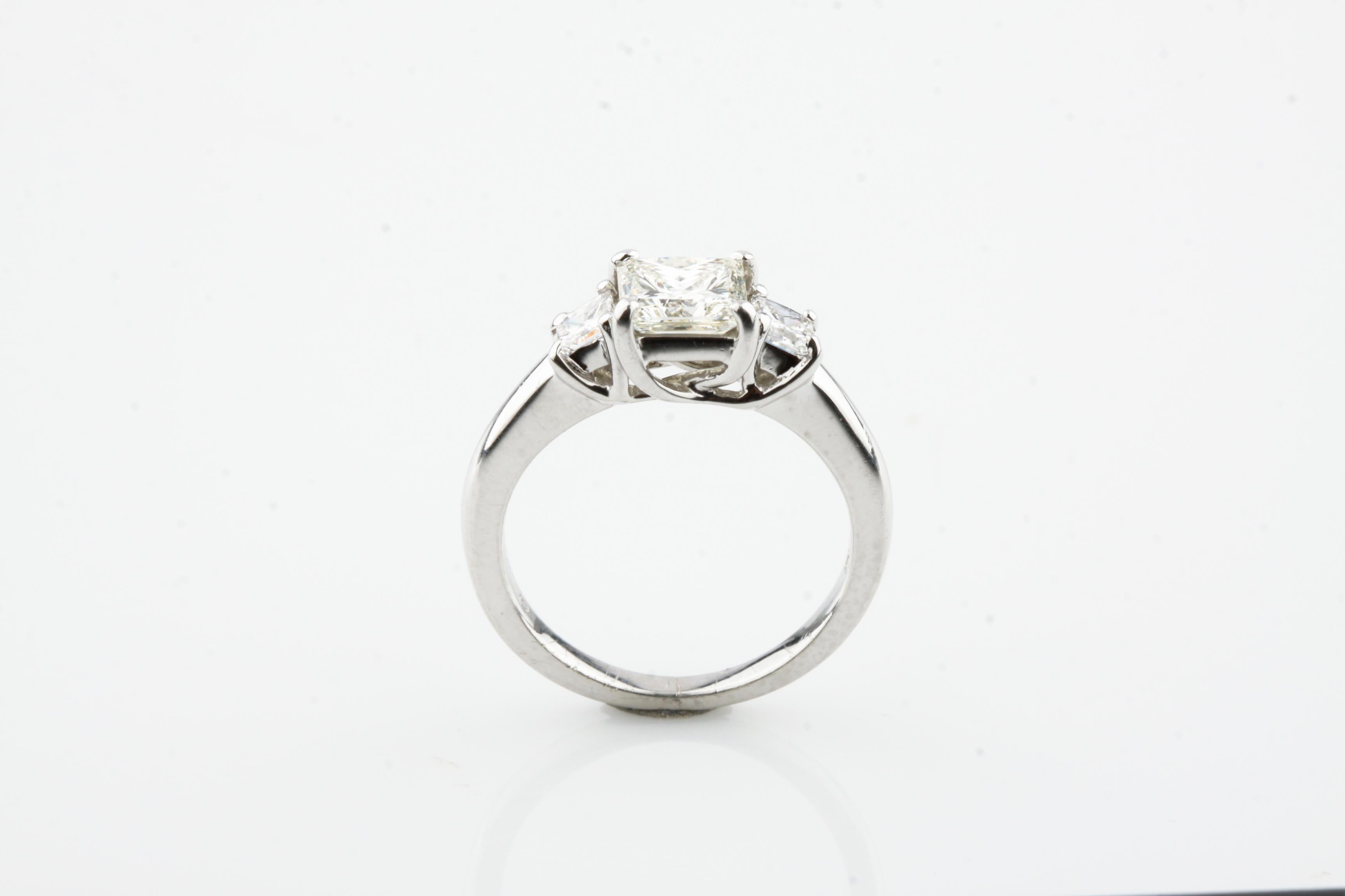 3 stone princess cut engagement rings