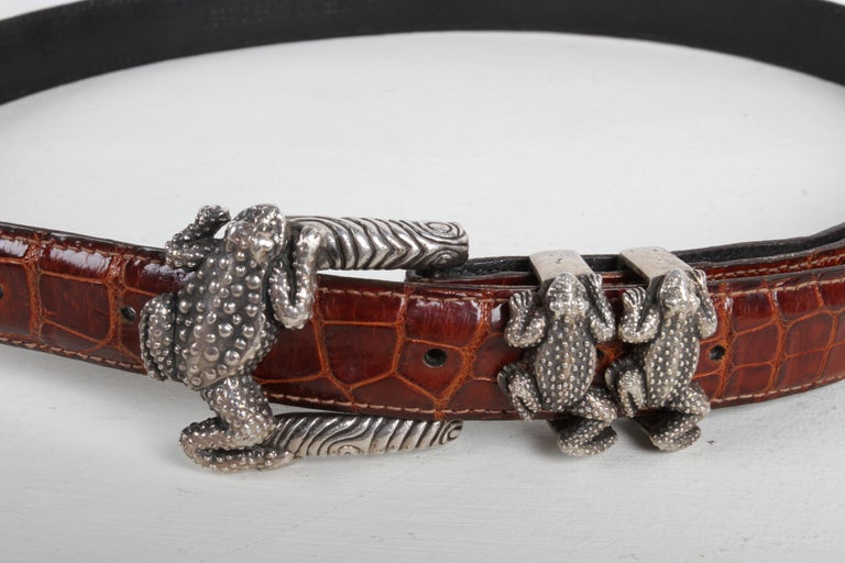 Jeff Deegan Ladies #1206 Sterling Frog 4-Pc Buckle 1  display picture 1