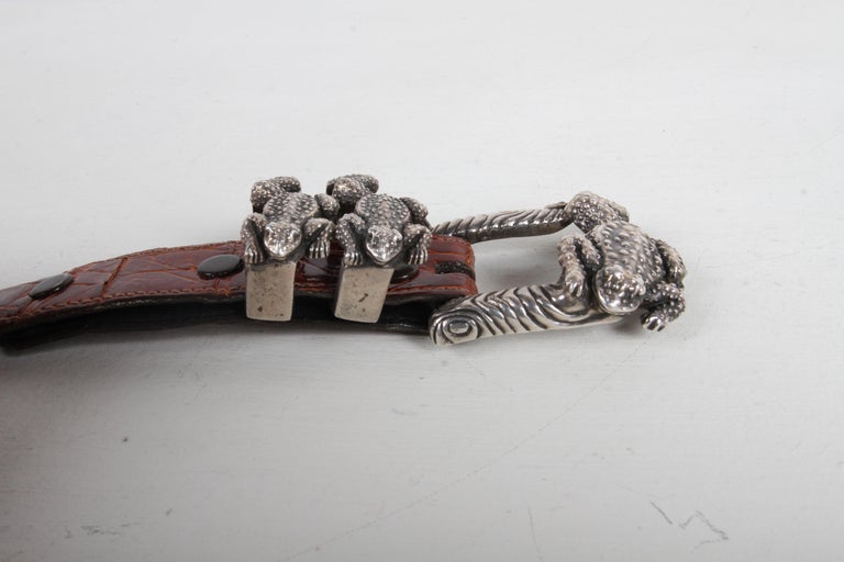 Jeff Deegan Ladies #1206 Sterling Frog 4-Pc Buckle 1 