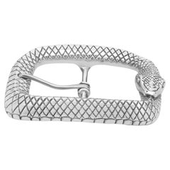 Jeff Deegan Sterling Silver Orboros Snake Belt Buckle