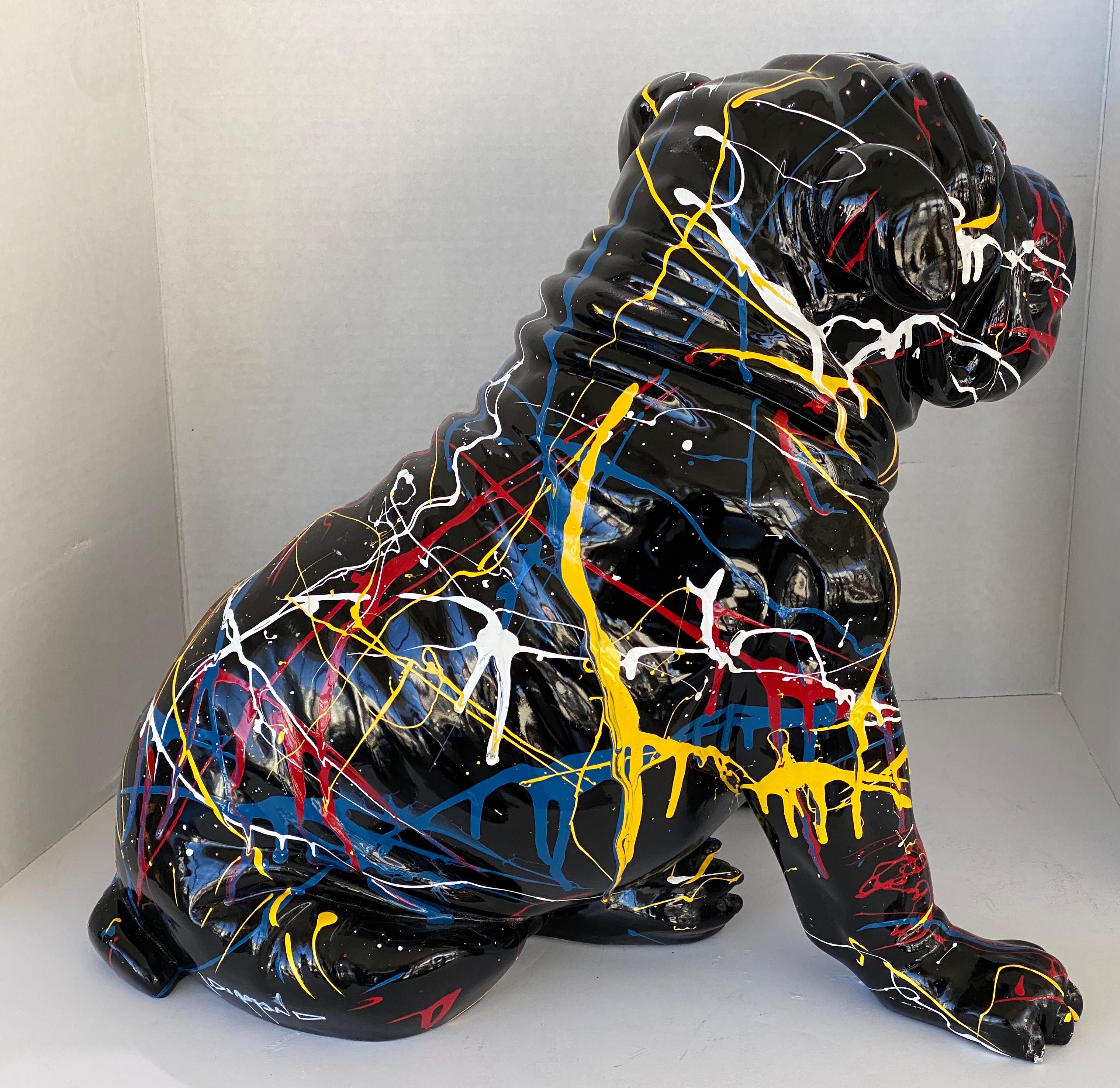 American Jeff Diamond Bulldog Sculpture  For Sale