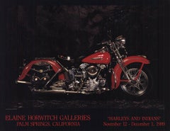 Vintage 1989 Jeff Dorgay '1947 Harley Davidson Knucklehead' Photography Red, Black usa Of