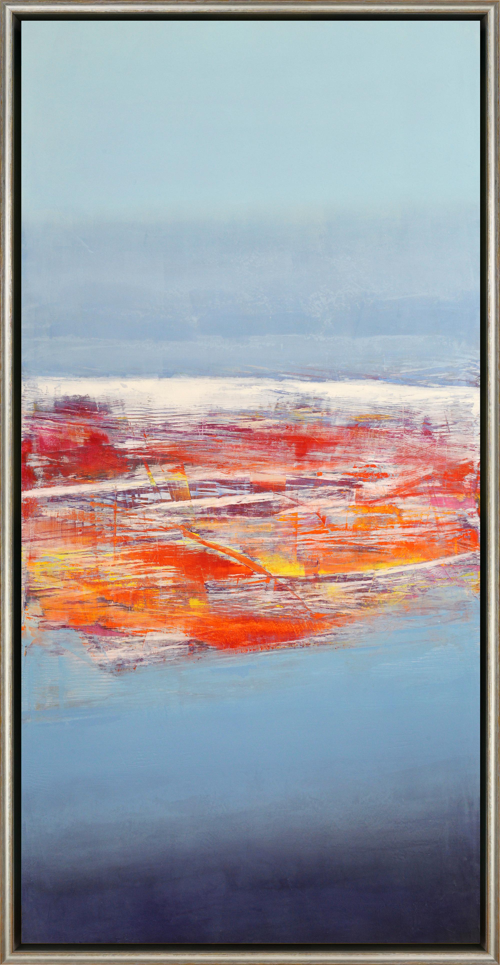 "Catching the Light II" Contemporary Abstract Oil & Wax on Panel Framed Painting - Mixed Media Art by Jeff Erickson