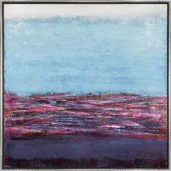 "Prizm Light" Contemporary Abstract Framed Oil and Wax on Panel Painting