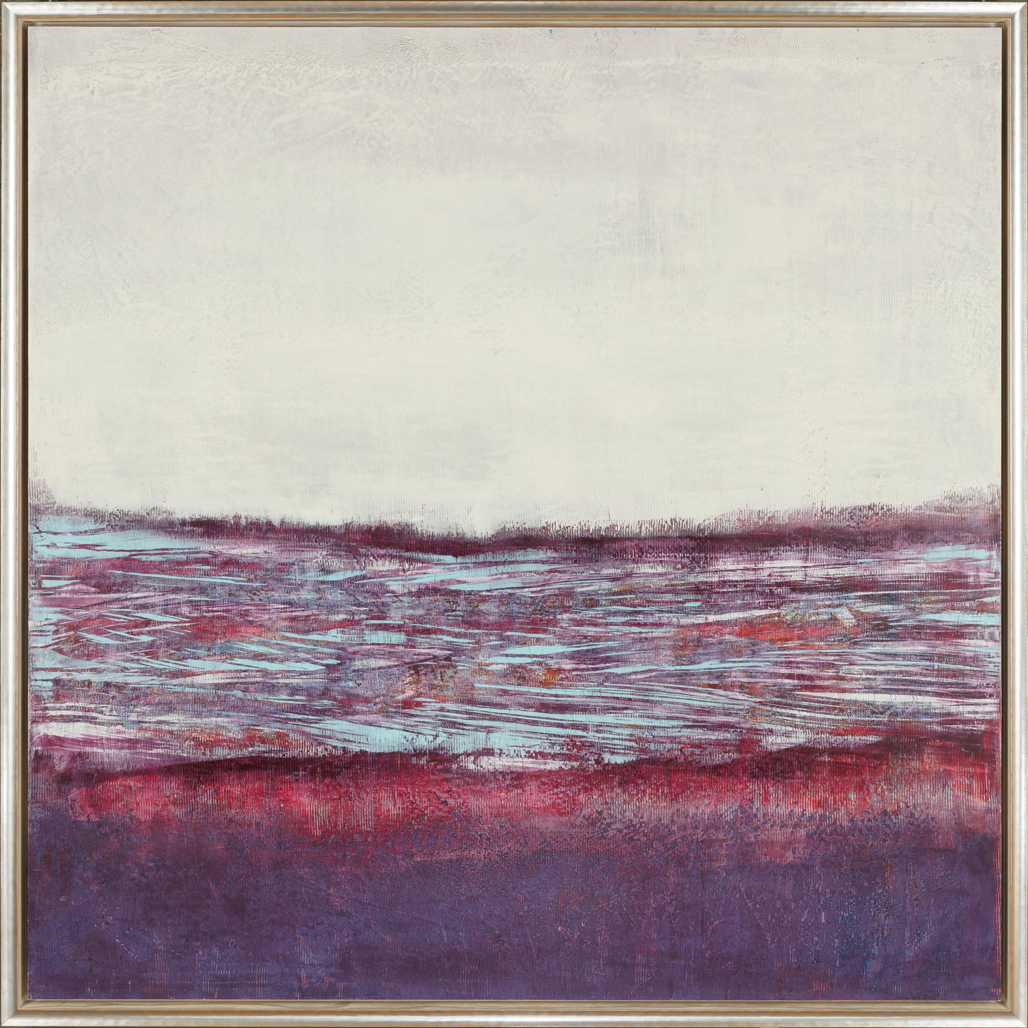 "Riflessi d'arcobaleno" Quadro astratto contemporaneo a olio e cera su pannello con cornice
