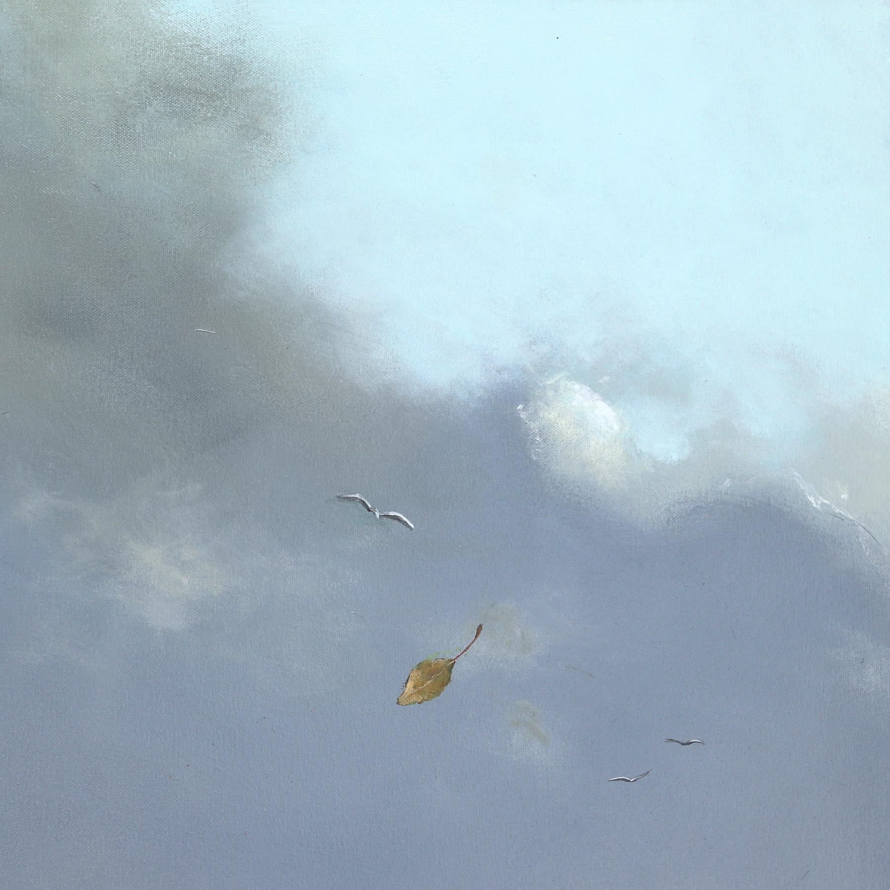 After the Storm - Original Contemporary Surrealist Bird Oceanscape Painting For Sale 2