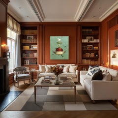 Das stille Haiku  -  Raffiniertes Original Surrealistisches Gemälde auf Leinwand