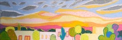 As the Sun Sets - Colorful Mexican Landscape Painting