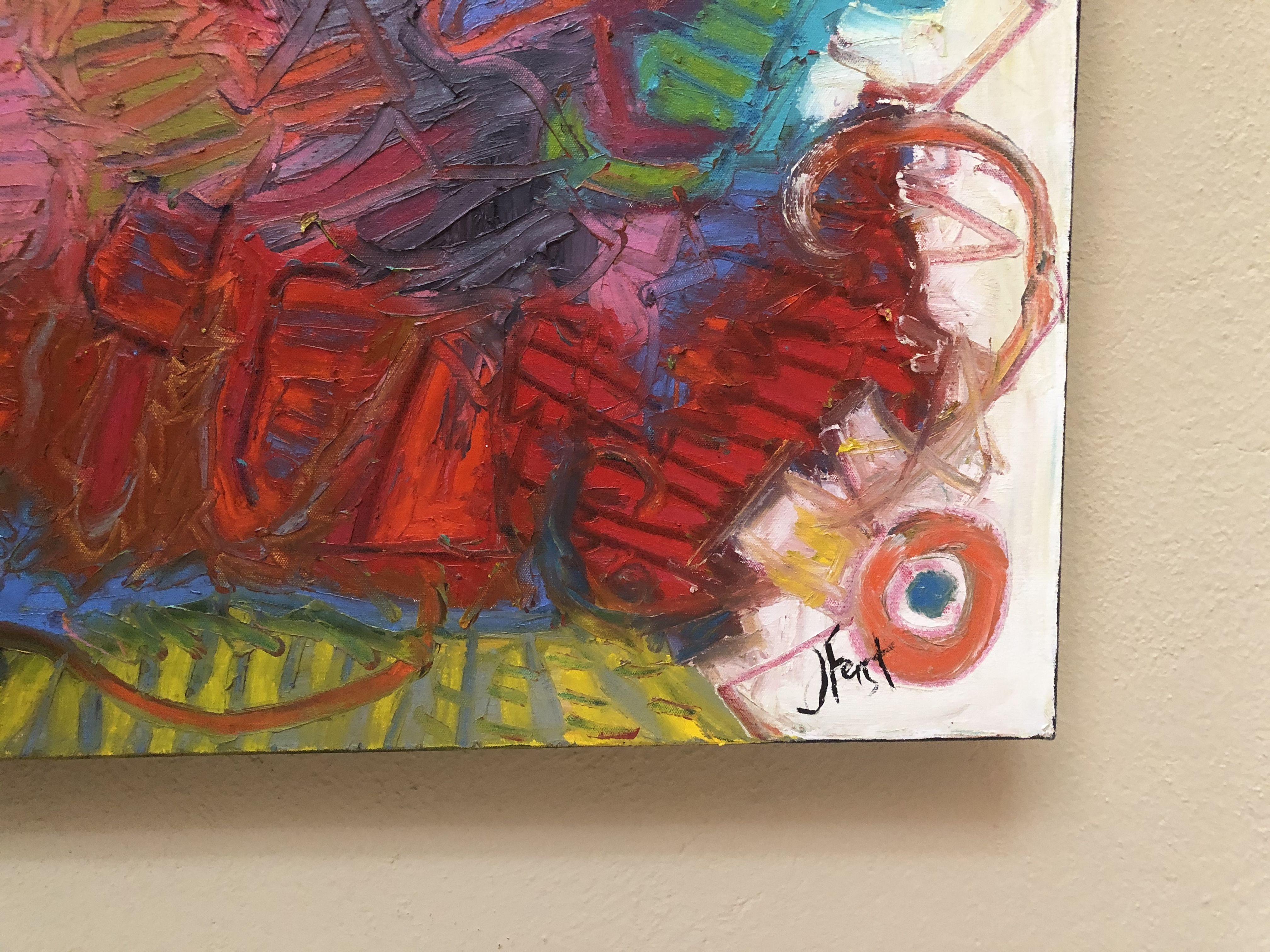 Jambalaya del desierto, Pintura, Óleo sobre lienzo - Painting de Jeff Ferst