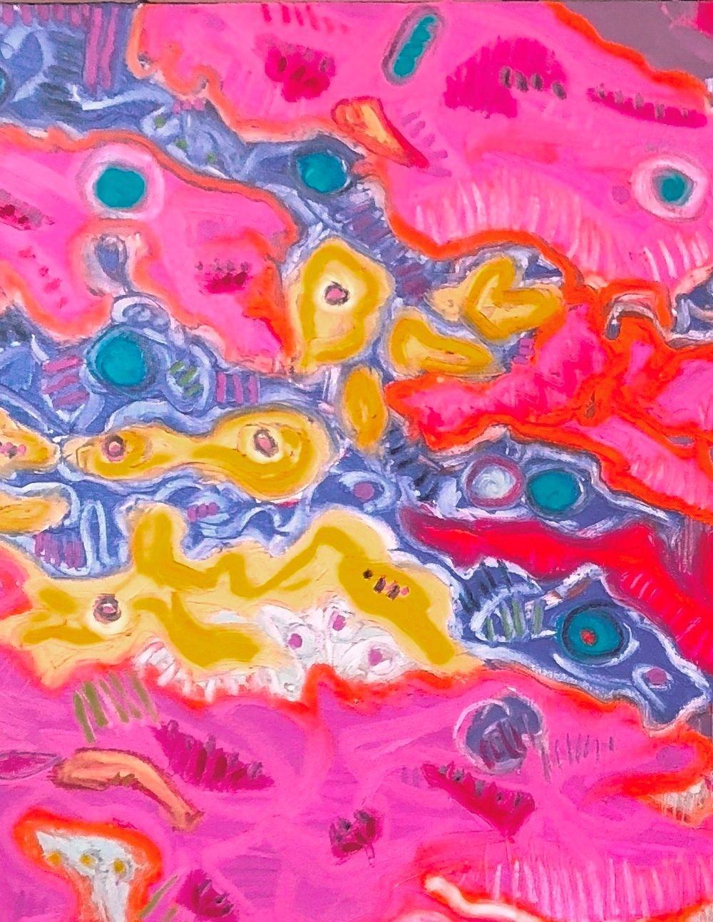 rainbow with clouds painting