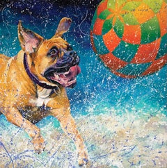 Pawsitive Energy, Oil Painting