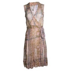 Jeff Gallano, robe midi enveloppante en soie Sophie