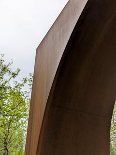 The Portal: World We See - contemporary, geometric, abstract, steel sculpture