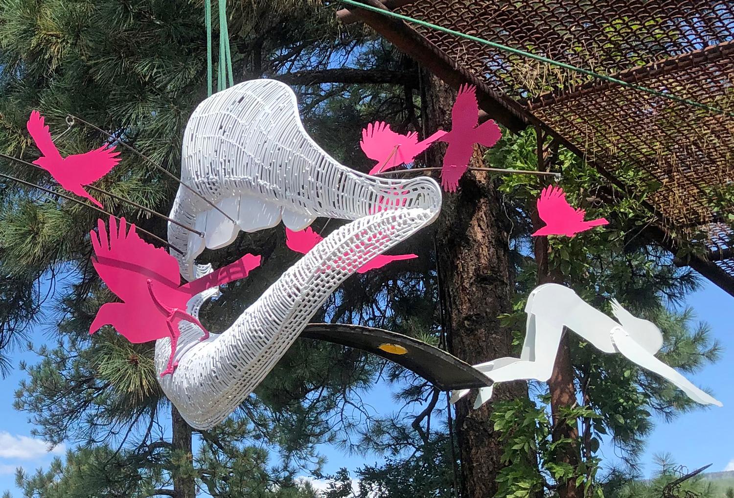 „Cryptic Voyage“-Skulptur für den Außenbereich – Sculpture von Jeff Glode Wise